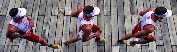 photo de marathoniens accompagnant des informations pour répondre à la question ; c'est quoi un ironman 70.3 ?